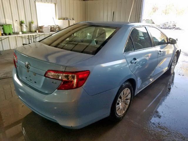 4T4BF1FK7CR264031 - 2012 TOYOTA CAMRY BASE BLUE photo 4