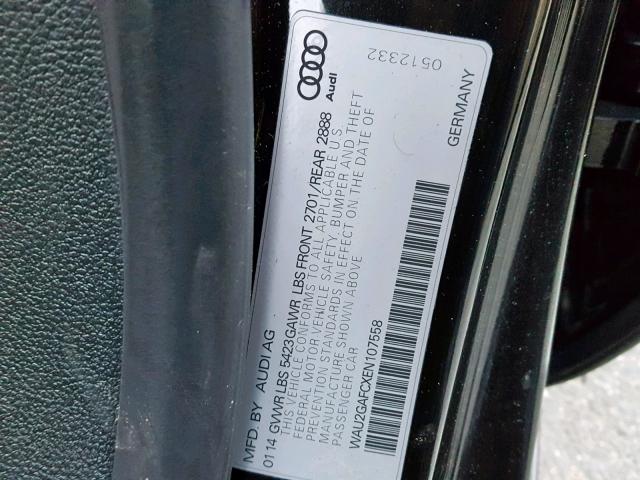 WAU2GAFCXEN107558 - 2014 AUDI A7 PRESTIG BLACK photo 10