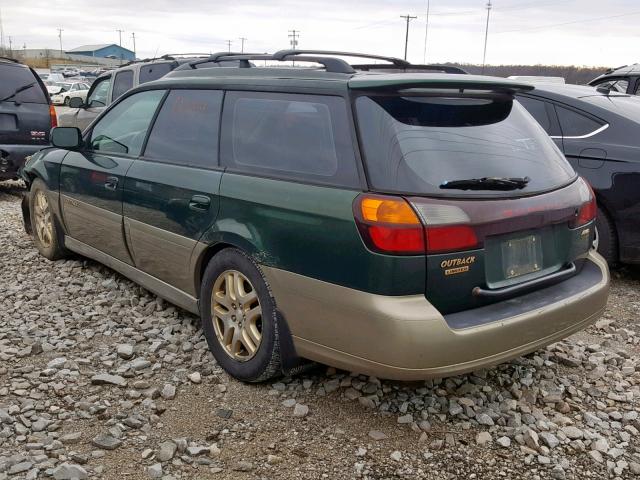 4S3BH6862Y7637391 - 2000 SUBARU LEGACY OUT GREEN photo 3