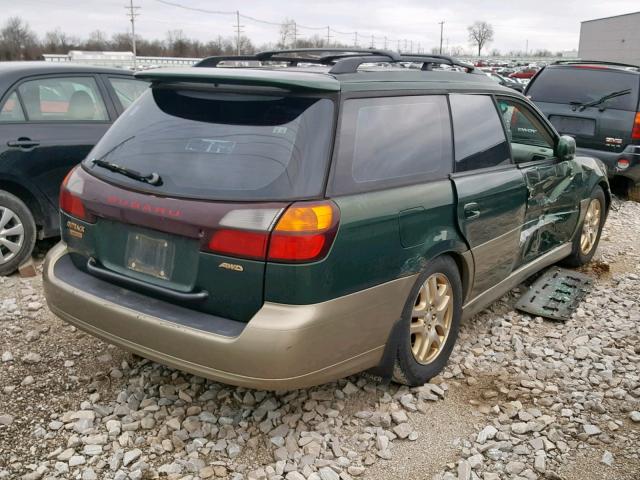 4S3BH6862Y7637391 - 2000 SUBARU LEGACY OUT GREEN photo 4