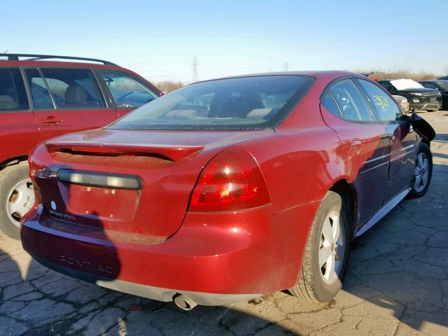 2G2WP522851133395 - 2005 PONTIAC GRAND PRIX BURGUNDY photo 4