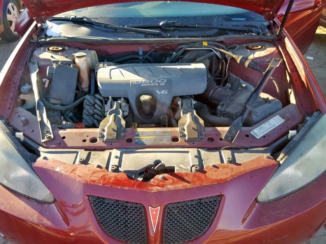 2G2WP522851133395 - 2005 PONTIAC GRAND PRIX BURGUNDY photo 7