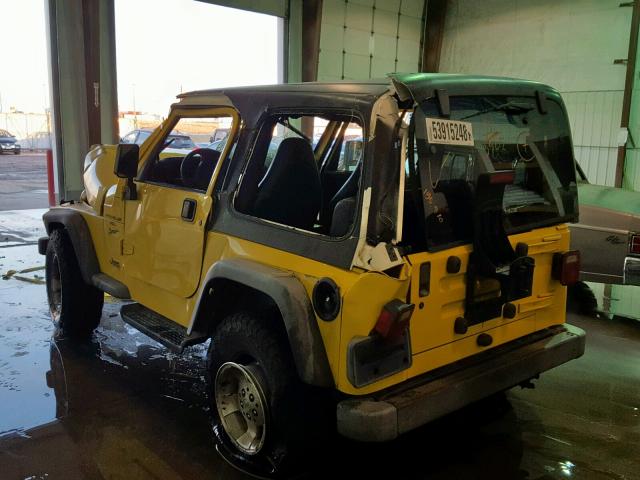 1J4FA49S9YP790902 - 2000 JEEP WRANGLER / YELLOW photo 3