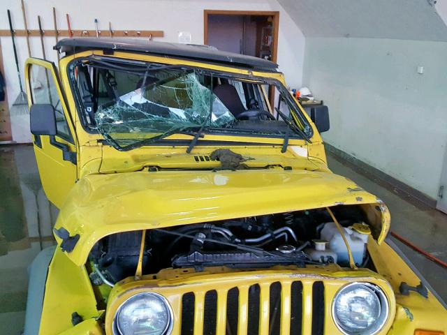 1J4FA49S9YP790902 - 2000 JEEP WRANGLER / YELLOW photo 9