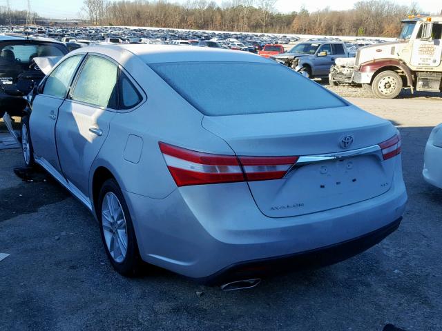 4T1BK1EB8DU021188 - 2013 TOYOTA AVALON BAS SILVER photo 3