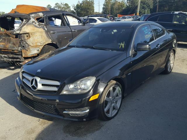 WDDGJ4HB8CF748348 - 2012 MERCEDES-BENZ C 250 BLACK photo 2