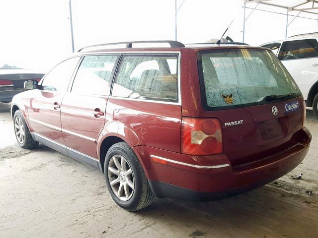 WVWVD63B34E010136 - 2004 VOLKSWAGEN PASSAT GLS RED photo 3