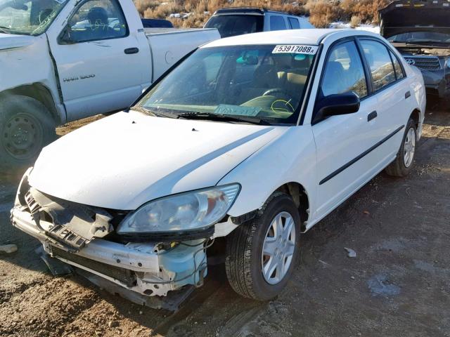 2HGES16465H620324 - 2005 HONDA CIVIC DX WHITE photo 2