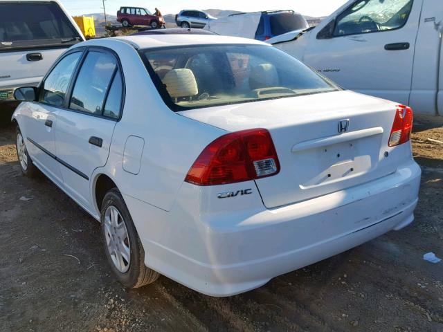 2HGES16465H620324 - 2005 HONDA CIVIC DX WHITE photo 3