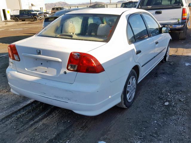 2HGES16465H620324 - 2005 HONDA CIVIC DX WHITE photo 4