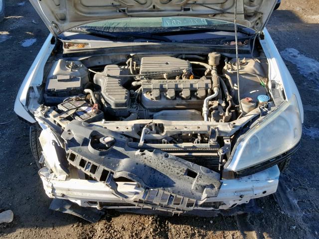 2HGES16465H620324 - 2005 HONDA CIVIC DX WHITE photo 7