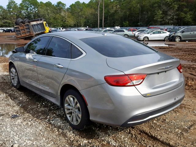 1C3CCCAB3FN616409 - 2015 CHRYSLER 200 LIMITE SILVER photo 3