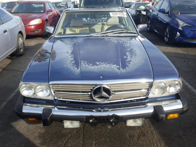 WDBBA45CXFA020239 - 1985 MERCEDES-BENZ 380 SL BLUE photo 9