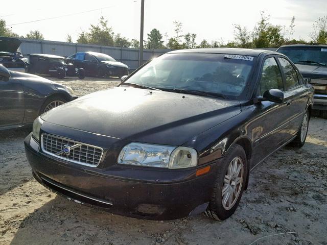 YV1TS59H041379721 - 2004 VOLVO S80 2.5T BLACK photo 2