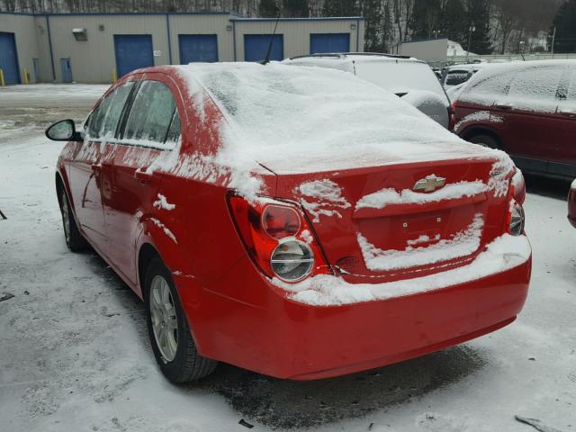 1G1JB5SH7C4181876 - 2012 CHEVROLET SONIC LS 红色 照片 3