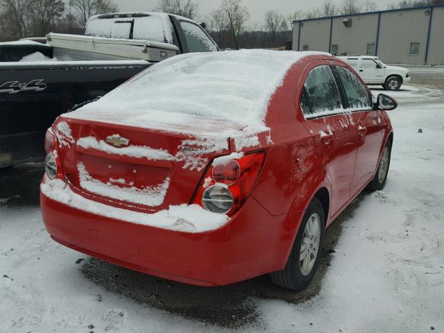 1G1JB5SH7C4181876 - 2012 CHEVROLET SONIC LS 红色 照片 4