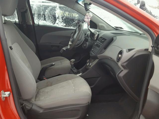 1G1JB5SH7C4181876 - 2012 CHEVROLET SONIC LS 红色 照片 5