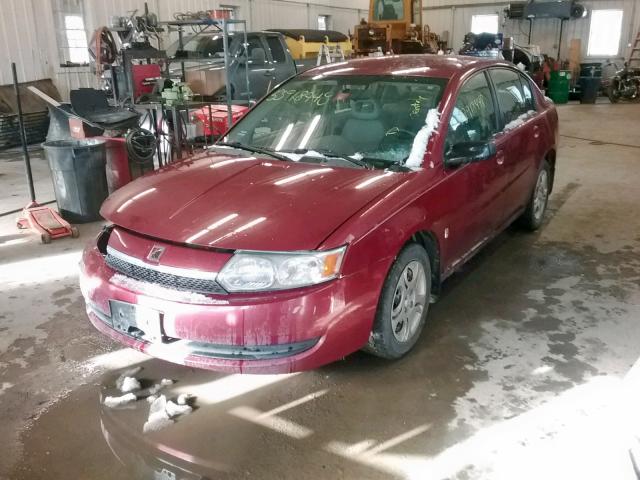 1G8AJ52F84Z189671 - 2004 SATURN ION LEVEL RED photo 2