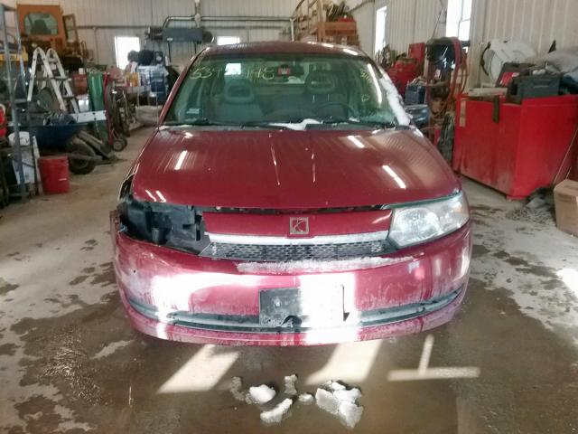 1G8AJ52F84Z189671 - 2004 SATURN ION LEVEL RED photo 9