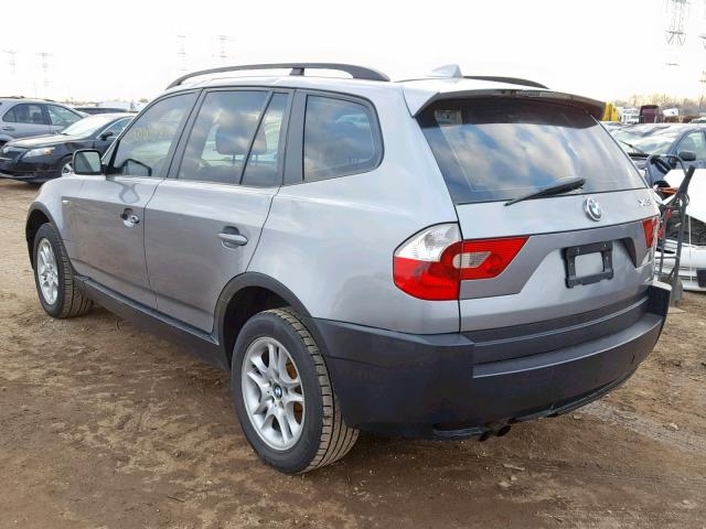 WBXPA73484WB23850 - 2004 BMW X3 2.5I GRAY photo 3