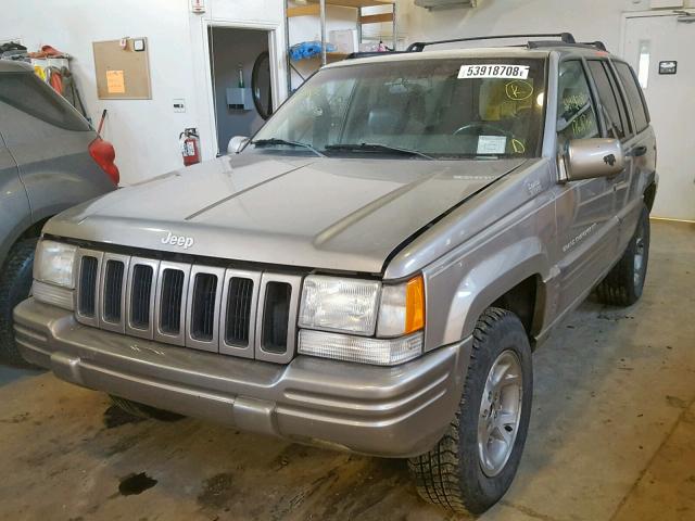 1J4GZ78Y6WC317984 - 1998 JEEP GRAND CHER GRAY photo 2