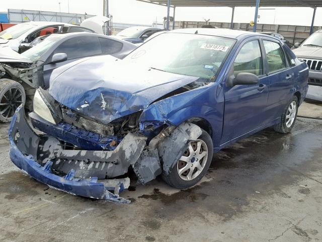 1FAFP34N75W188362 - 2005 FORD FOCUS ZX4 BLUE photo 2