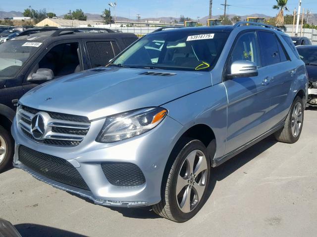 4JGDA5HB7HA929055 - 2017 MERCEDES-BENZ GLE 350 4M BLUE photo 2