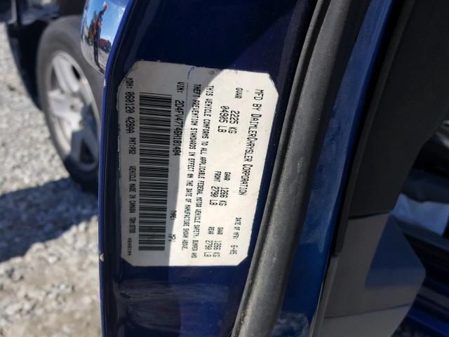 2D4FV47T46H181484 - 2006 DODGE MAGNUM SE BLUE photo 10