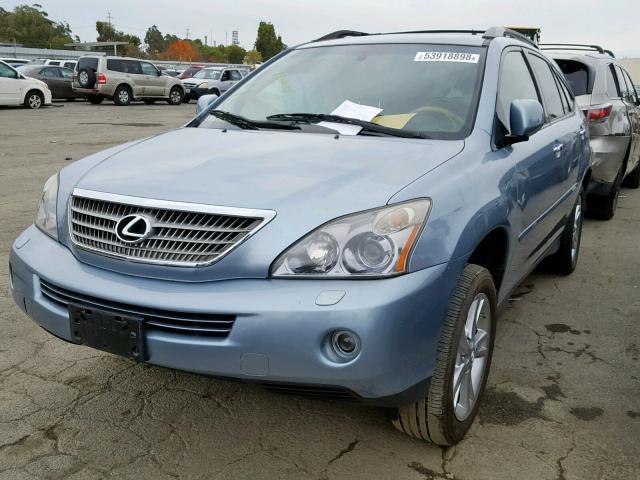 JTJHW31U082050740 - 2008 LEXUS RX 400H BLUE photo 2