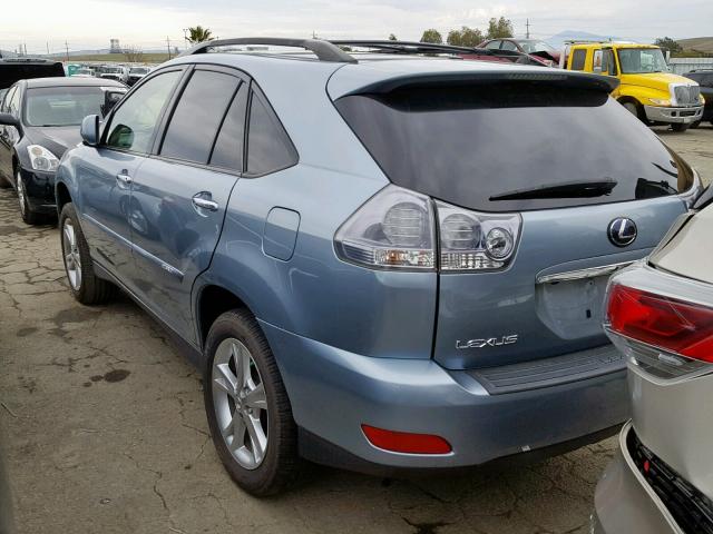 JTJHW31U082050740 - 2008 LEXUS RX 400H BLUE photo 3