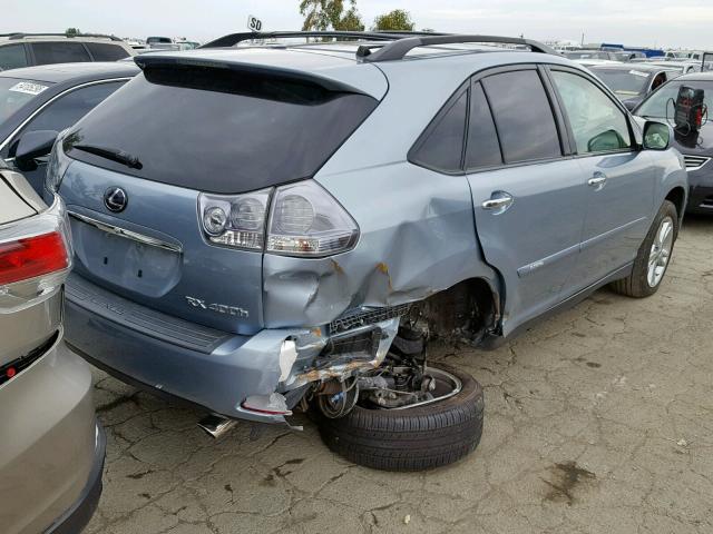 JTJHW31U082050740 - 2008 LEXUS RX 400H BLUE photo 4