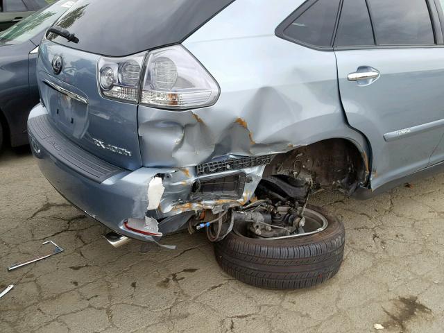 JTJHW31U082050740 - 2008 LEXUS RX 400H BLUE photo 9