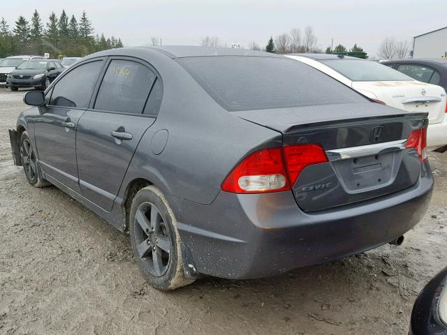 2HGFA16689H028681 - 2009 HONDA CIVIC GRAY photo 3