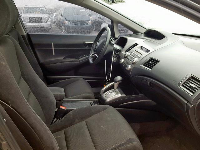 2HGFA16689H028681 - 2009 HONDA CIVIC GRAY photo 5