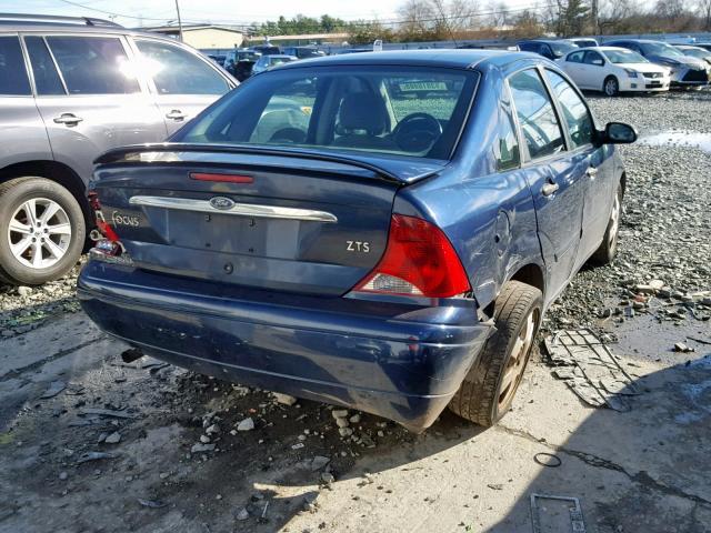 1FAFP38352W238955 - 2002 FORD FOCUS ZTS BLUE photo 4