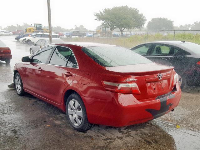 4T1BE46K17U111410 - 2007 TOYOTA CAMRY CE RED photo 3