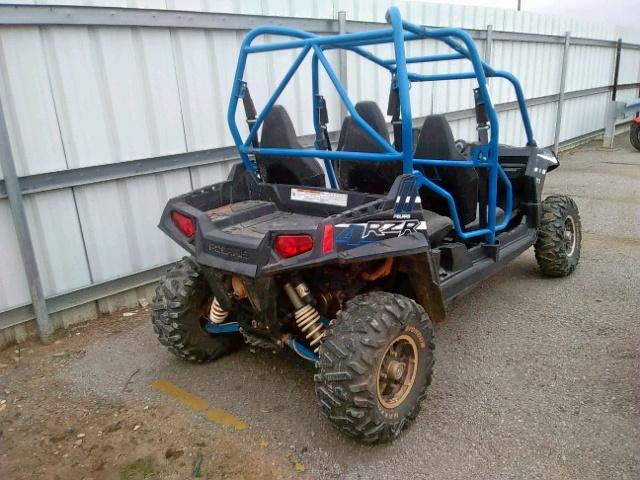 4XAXE7EA7EF269442 - 2014 POLARIS RZR 4 800 BLUE photo 4