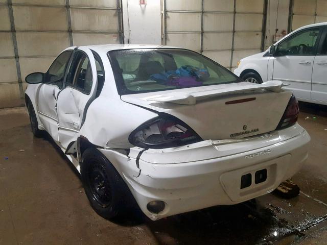 1G2NE52E95M199356 - 2005 PONTIAC GRAND AM S WHITE photo 3