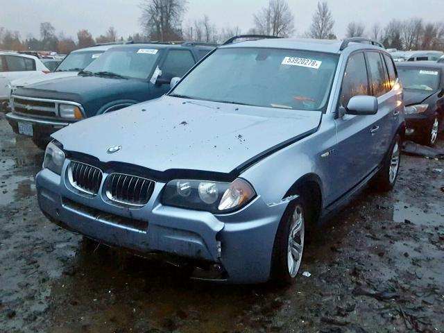 WBXPA934X6WA32609 - 2006 BMW X3 3.0I BLUE photo 2