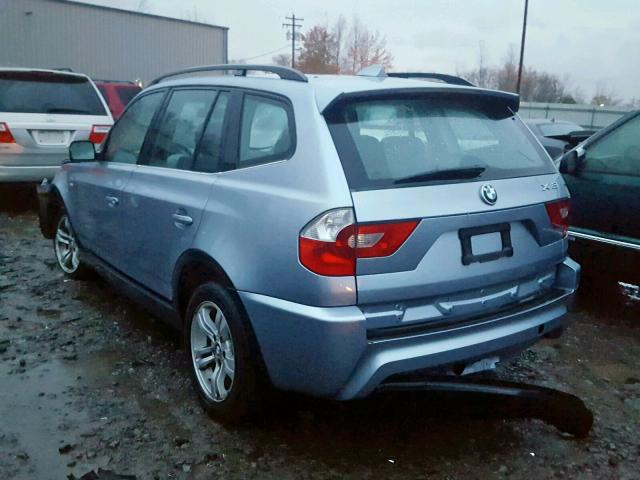 WBXPA934X6WA32609 - 2006 BMW X3 3.0I BLUE photo 3