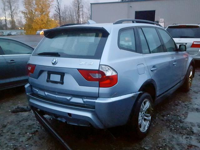 WBXPA934X6WA32609 - 2006 BMW X3 3.0I BLUE photo 4