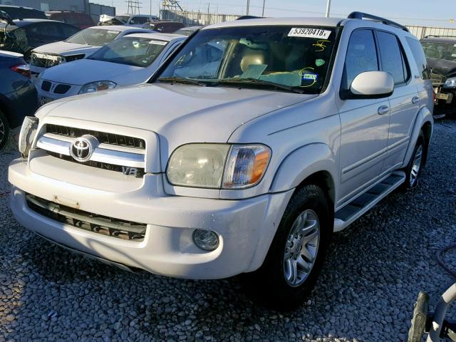 5TDZT38A45S256014 - 2005 TOYOTA SEQUOIA LI WHITE photo 2