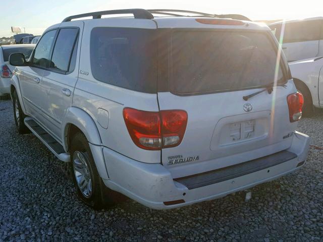 5TDZT38A45S256014 - 2005 TOYOTA SEQUOIA LI WHITE photo 3