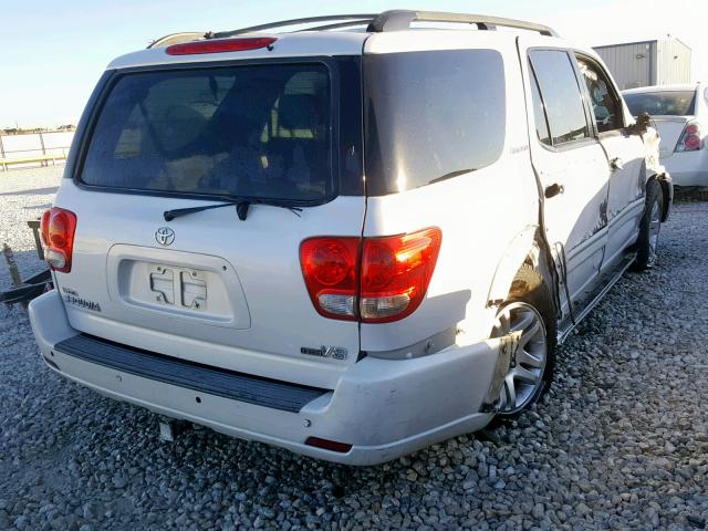 5TDZT38A45S256014 - 2005 TOYOTA SEQUOIA LI WHITE photo 4