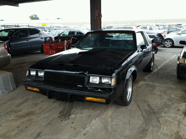 1G4GJ1174HP430576 - 1987 BUICK REGAL BLACK photo 2