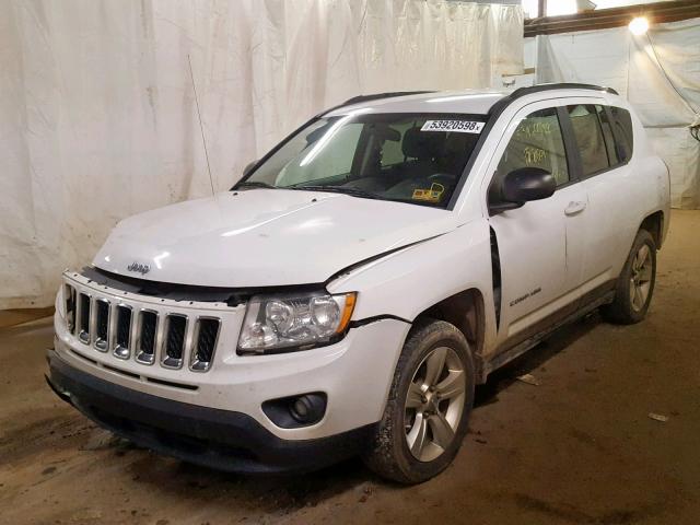 1C4NJDBB4CD523009 - 2012 JEEP COMPASS SP WHITE photo 2