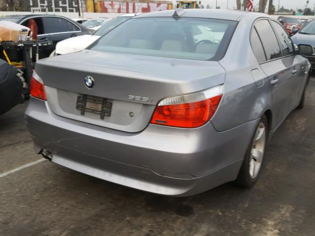 WBANE53576CK79379 - 2006 BMW 525 I GRAY photo 4