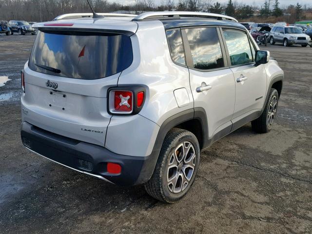 ZACCJBDT6GPC72051 - 2016 JEEP RENEGADE L SILVER photo 4