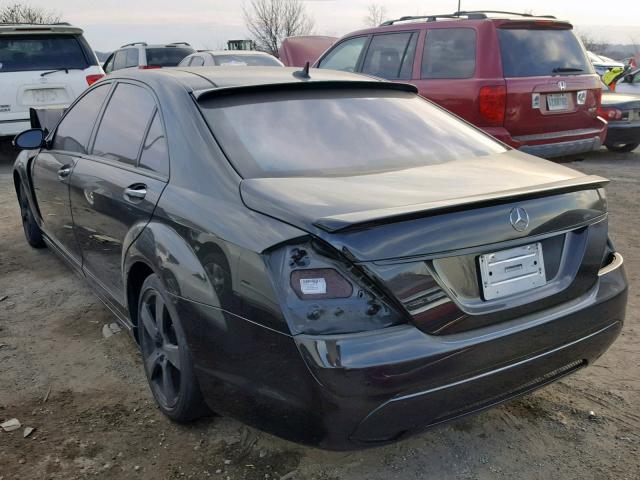 WDDNG71XX7A119593 - 2007 MERCEDES-BENZ S 550 BLACK photo 3