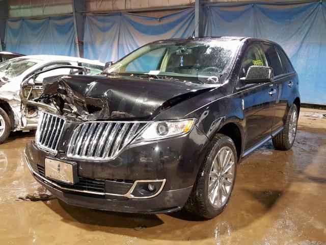 2LMDJ8JK8BBJ06100 - 2011 LINCOLN MKX BLACK photo 2